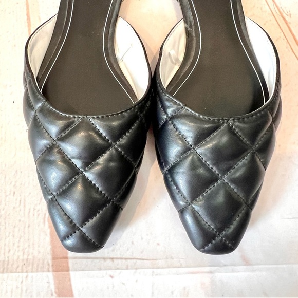 Zara Bloggers Favorite Black Quilted Mules Slides Sandals - Picture 2 of 5